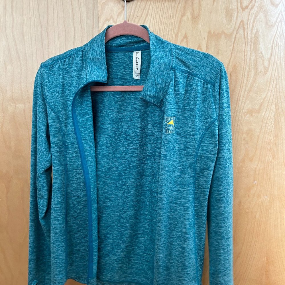 Salty Dog Teal Workout Zipper Up Jacket, size small